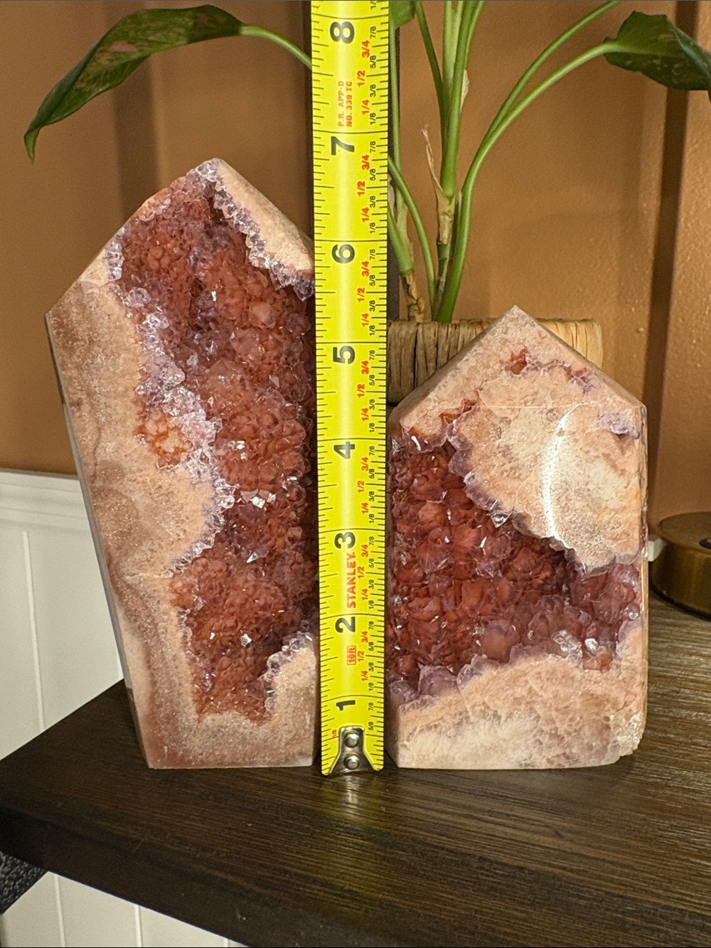 (2) Pink Amethyst Druzy Tower Set - High Quality Natural Crystal - Picture 5 of 5